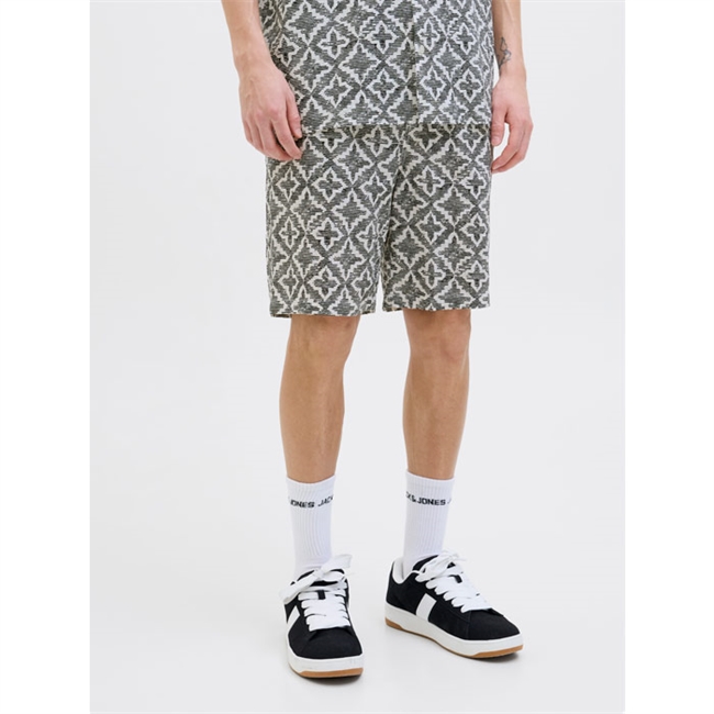 Jack & Jones Seersucker AOP Shorts Sort/Hvid