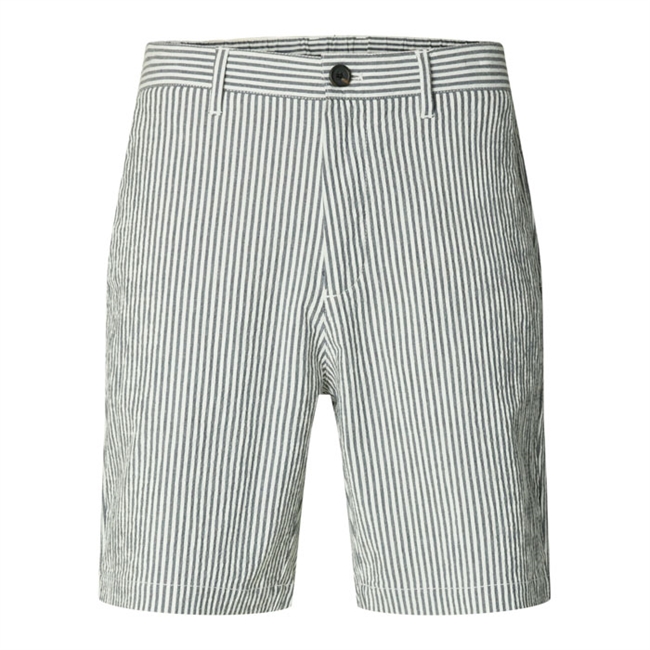 Pæne stribet sommer shorts i blå fra Selected