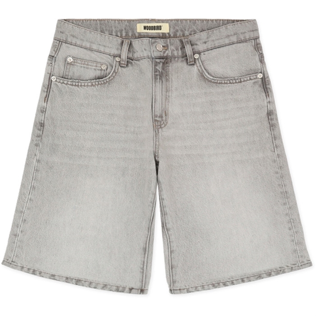 Den helt rigtige grå shorts i loose fit fra Woodbird