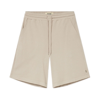 Moderne struktureret shorts i beige fra Woodbird