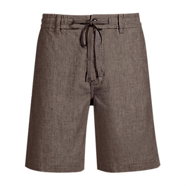 Chino tapered hør shorts i lysegrå fra BOSS