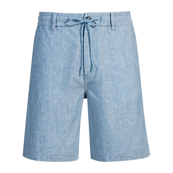 Chino tapered hør shorts i støvet lyseblå fra BOSS