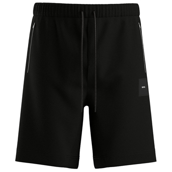 Smart sort sweatpants shorts fra BOSS med logo.