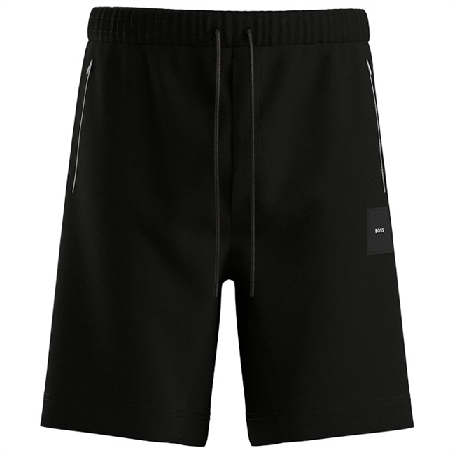 Smart sort sweatpants shorts fra BOSS med logo.