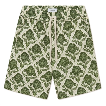 Lækre shorts i grønt retro blomsterprint fra Les Deux
