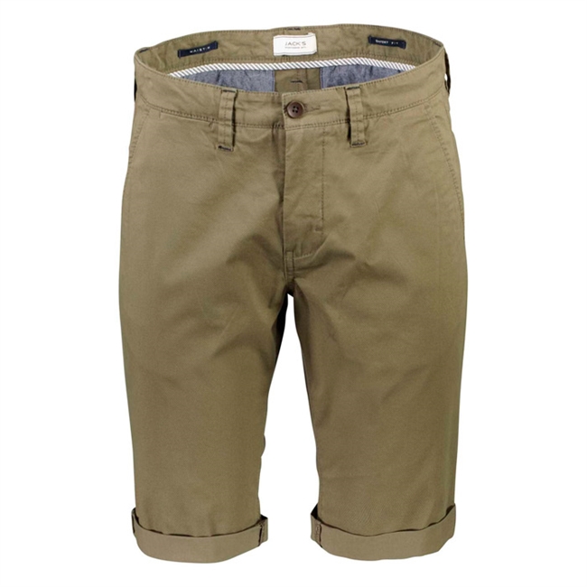 Stretch chino shorts i grøn fra Jack\'s