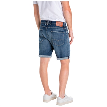 Lækre vasket denim shorts i blå fra Replay
