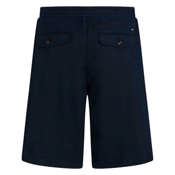 Moderne hør shorts i navy fra Tommy Hilfiger