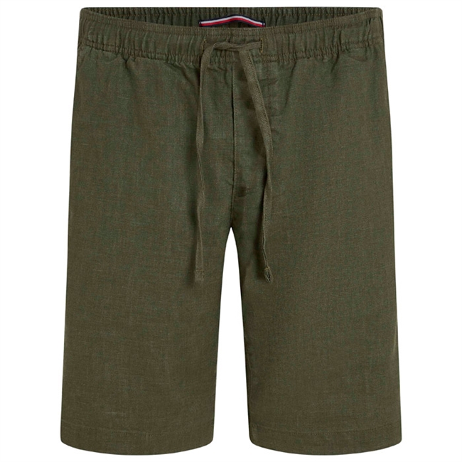 Smarte hør shorts i grøn fra Tommy Hilfiger.