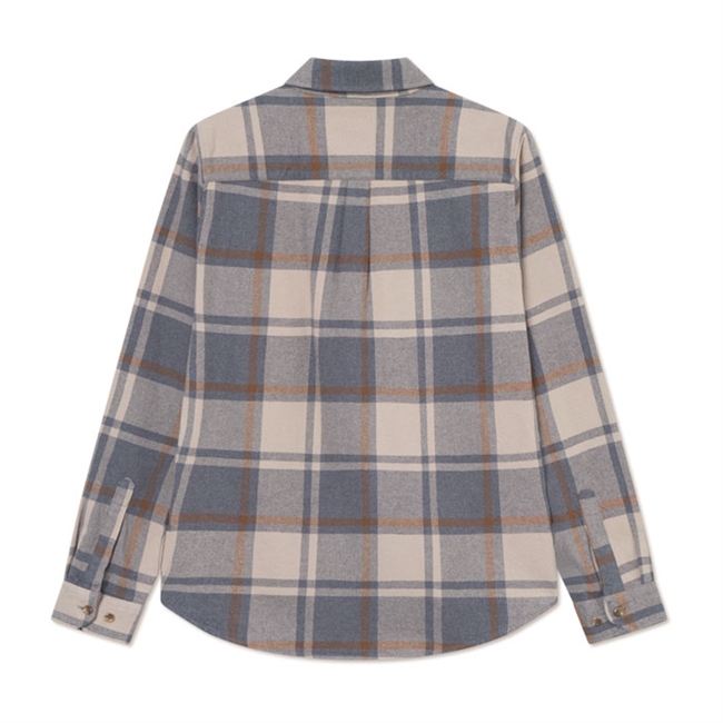 Moderne checkmønsteret overshirt i grå fra Lex Deux