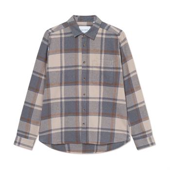 Moderne checkmønsteret overshirt i grå fra Lex Deux