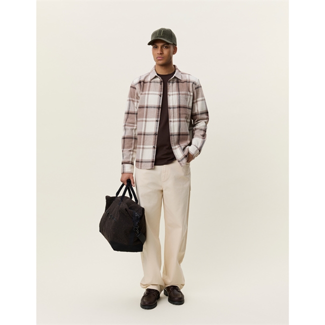 Les Deux Check Flannel Overshirt Caribou