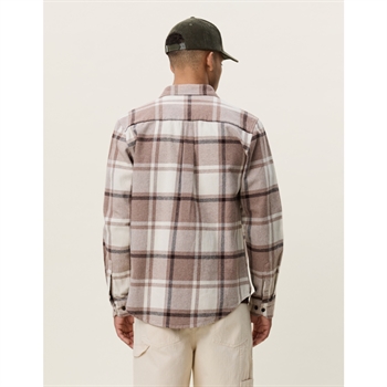 Les Deux Check Flannel Overshirt Caribou