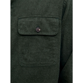 Lækker moderne overshirt i mørkegrøn fra Jack & Jones
