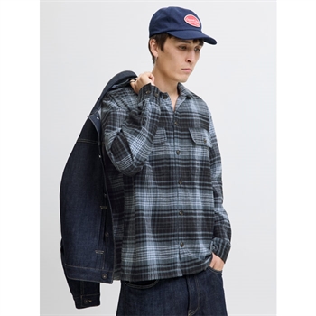 Moderne ternet overshirt i blå fra Jack & Jones