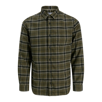 Pæn ternet overshirt i grøn fra Jack & Jones