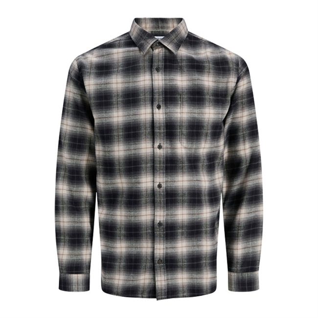 Pæn ternet overshirt i grå fra Jack & Jones