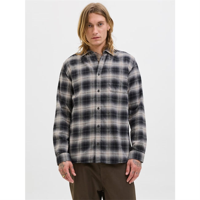 Pæn ternet overshirt i grå fra Jack & Jones