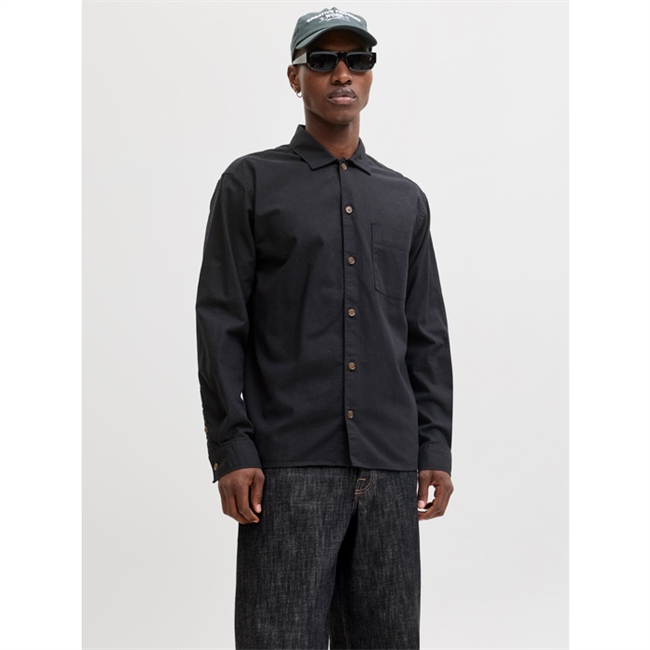 Lækker moderne overshirt i sort fra Jack & Jones