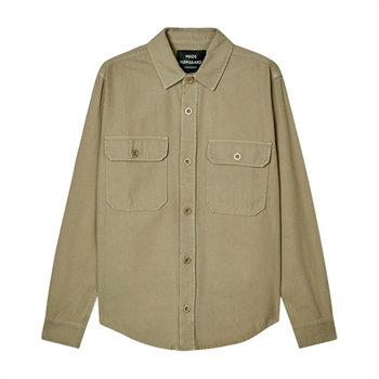 Moderne Mads Nørgaard overshirt i mørke beige med brystlommer