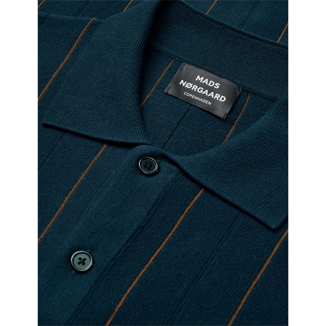 Mads Nørgaard Brando Knit Overshirt Mørkeblå