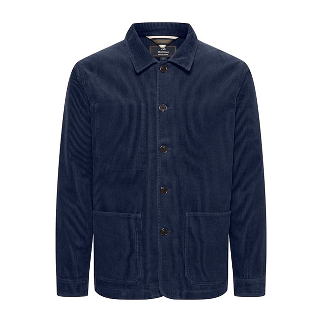 Smart og komfortabel Matinique fløjl overshirt i navy.