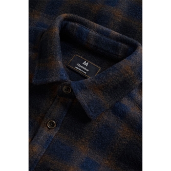 Moderne ternet overshirt i navy og brune tern fra Matinique