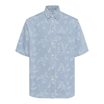 Pæn denim overshirt i lyseblå med mønster fra Matinique