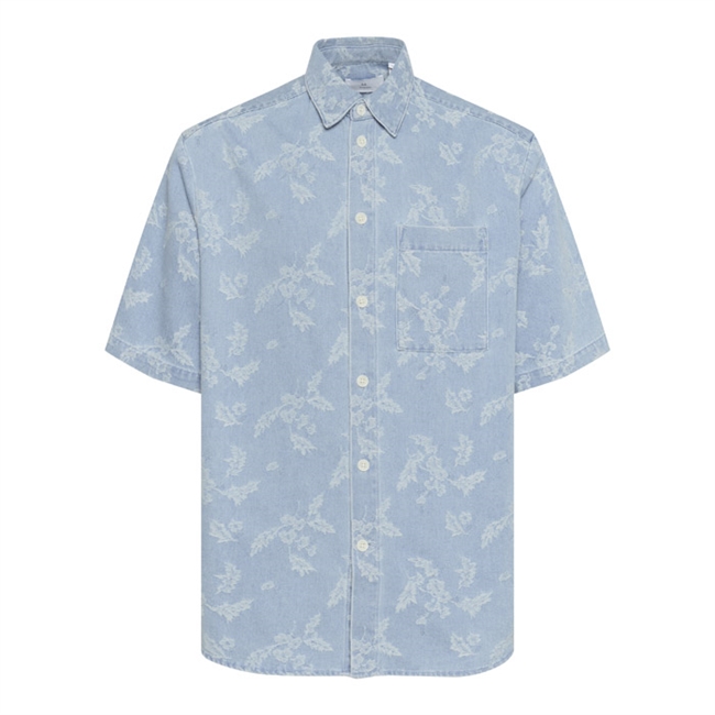 Pæn denim overshirt i lyseblå med mønster fra Matinique
