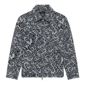 Moderne mønstret overshirt i mørkeblå fra Matinique