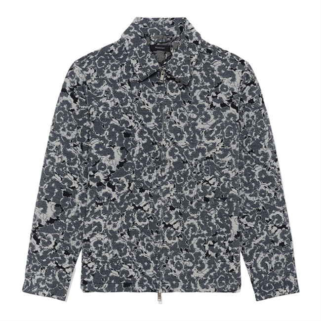 Moderne mønstret overshirt i mørkeblå fra Matinique