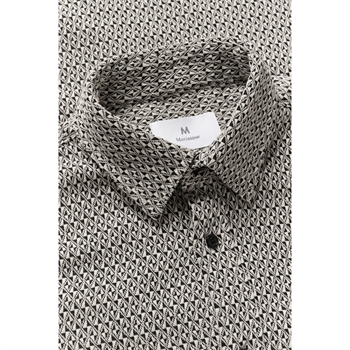 Moderne mønstret overshirt i sort fra Matinique