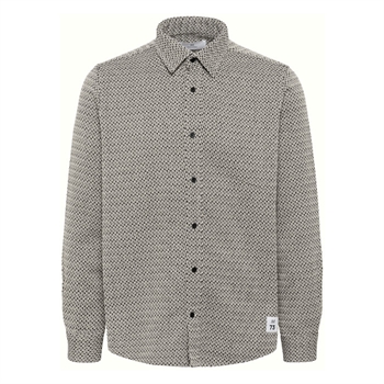 Moderne mønstret overshirt i sort fra Matinique