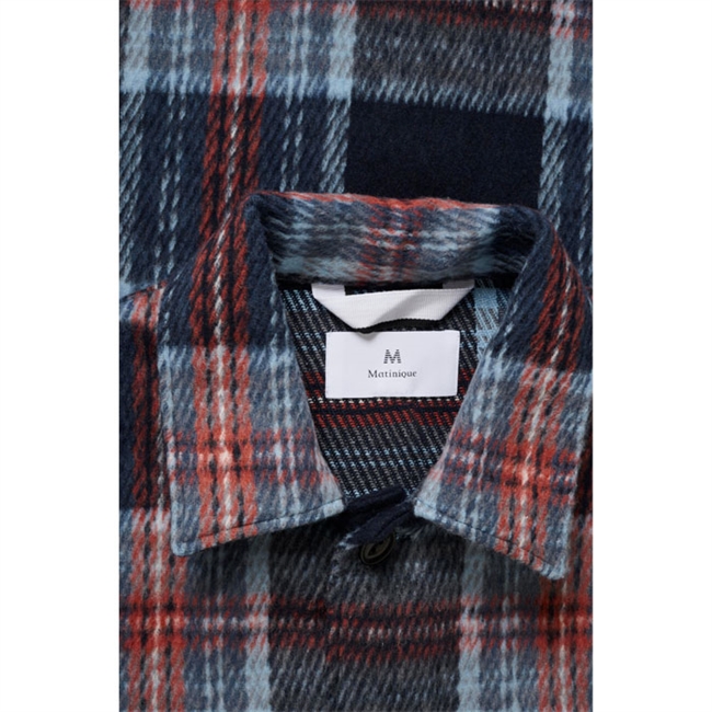 Moderne ternet overshirt i blå tern fra Matinique