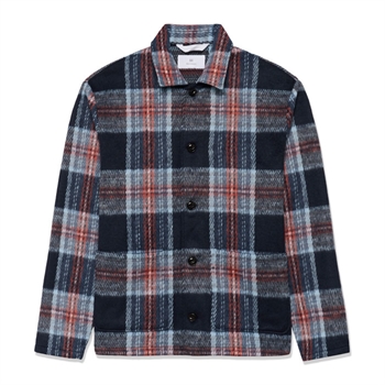Moderne ternet overshirt i blå tern fra Matinique