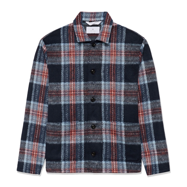 Moderne ternet overshirt i blå tern fra Matinique