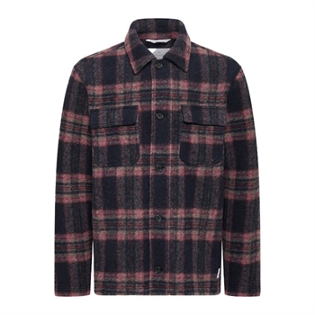 Moderne ternet overshirt i navy og røde tern fra Matinique