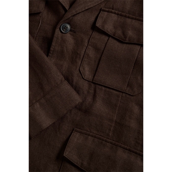 Moderne pæn overshirt i mørkebrun fra Matinique