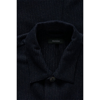 Matinique Maorignal Overshirt Stribet Mørkeblå