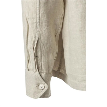 Lækker Hør Overshirt i Lys Beige fra BOSS