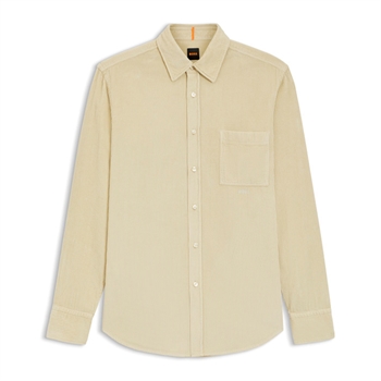 Lækker moderne overshirt i beige fra BOSS