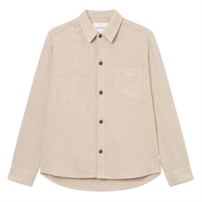 Lækker sandfarvet overshirt fra Les Deux