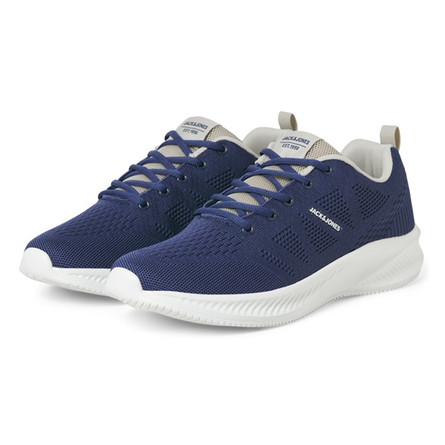 Smarte blå knit sneakers fra Jack & Jones