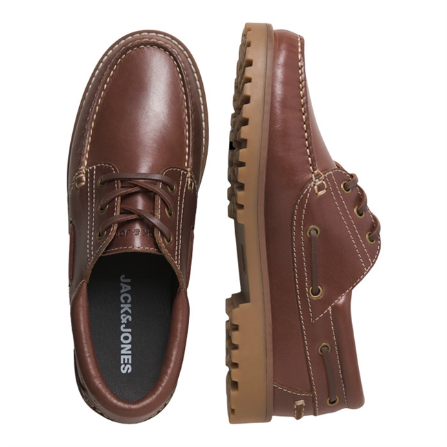 Jack & Jones Læder Sejlersko Brun