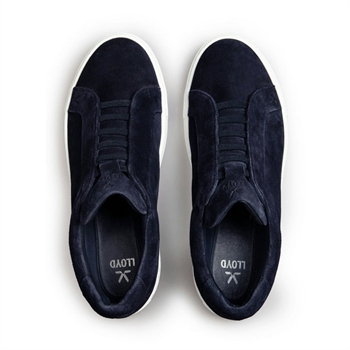 Smart ruskinds sneaker i navy fra Lloyd