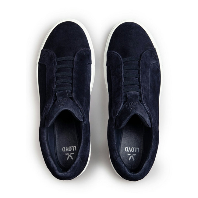 Smart ruskinds sneaker i navy fra Lloyd