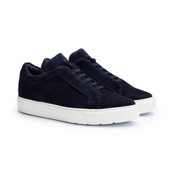 Smart ruskinds sneaker i navy fra Lloyd