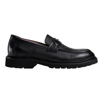 Chunky læder loafer i sort fra TGA By Ahler