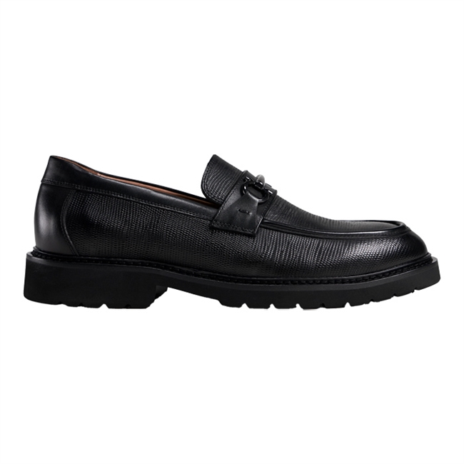 Chunky læder loafer i sort fra TGA By Ahler