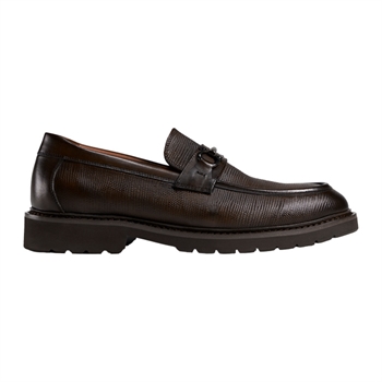 Chunky læder loafer i brun fra TGA By Ahler